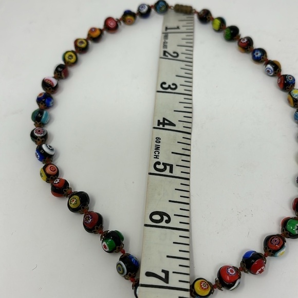 handmade necklace with glass stones worked in Venice Italy - Picture 7 of 10